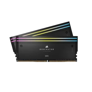 حافظه رم کورسیر مدل Dominator Titanium RGB 32GB 16GBx2 7000MHz CL34 DDR5 Black